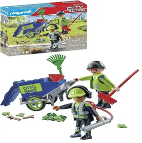 Playmobil 008789714343 City Action 71434 Street Sweeper And Cleaning Crew - Fun For Kids