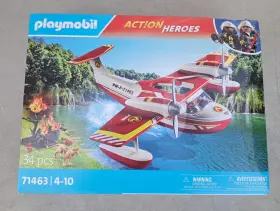 Playmobil 008789714633 71463 Action Heroes Firefighting Seaplane Sealed With Light Box Damage