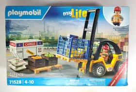 Playmobil 008789715289 Mylife Forklift Truck With Cargo 71528 Promo Pack 40 Pcs Ages 4-10