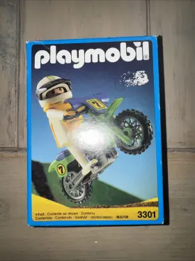Playmobil 008810033010 Vintage 3301 Motorcycle Green Motocross New In Box