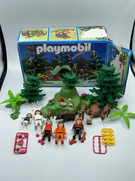 Playmobil 025369030062 Vintage 3006 Woodland Forest 1998 Animals Birds Trees - Not Complete