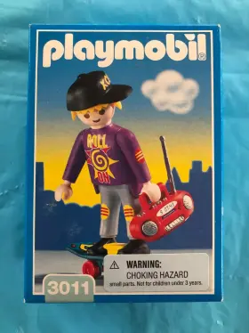 Playmobil 025369030116 Skateboarder 3011 Vintage 1998 Brand New And Factory Sealed