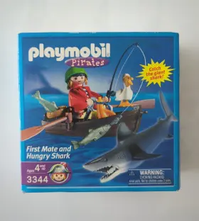 Playmobil 025369033445 2001 Pirates 3344 Fitst Mate And Hungry Shark Retired Sealed