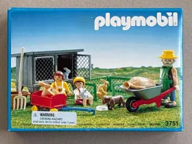 Playmobil 025369037511 3751 Rabbit Hutch Wagon Wheelbarrow Fence Animals New Sealed 1993