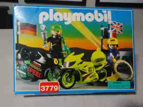 Playmobil 025369037795 New Rare - #3779 Vintage Victory Racing Motorcycles In Box 1994