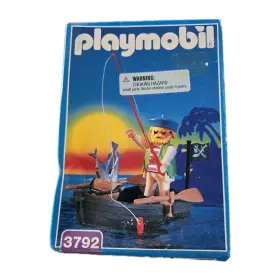 Playmobil 025369037924 3792 - Pirate Fisherman Row Boat And Fish Retired Vintage Nib