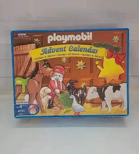 Playmobil 025369041518 Advent Calendar Set #4151 Farm Animal Christmas 2004 Complete