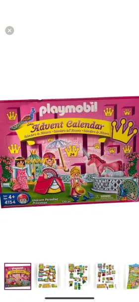Playmobil 025369041549 4154 Unicorn Paradise Princess Advent Calendar 139 Pieces New