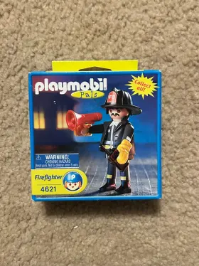Playmobil 025369046216 2003 Pals Firefighter #4621 Figure Fireman