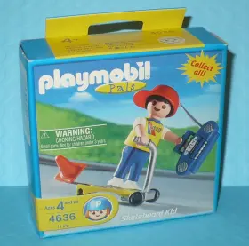 Playmobil 025369046360 New / Vintage Pals # 4636 2004 Skateboard Kid