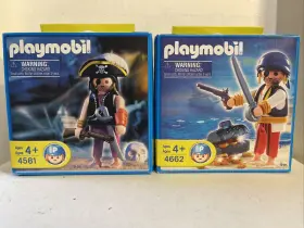 4581 Playmobil 025369046629 Vtg And 4662 Pirate Figure Lot New In Box Treasure Skull Special