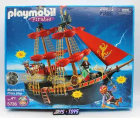 Playmobil 025369057366 Pirates Set 5736 Blackbeards Pirate Ship With Extra Figures