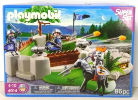 04014 Playmobil 4014 Knights Fort Super Set Playset Kings Medieval Play Nisb Rare I