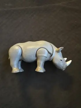 Playmobil 065597063579 Adult Rhino With White Horns Safari Jungle Zoo Accessory 2009