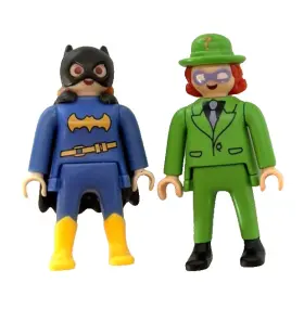 07111506 Playmobil Dc Comic Heroes - The Riddler Bat Girl Kinder Surprise Figures
