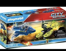 70780 Playmobil 07802 City Action Police Jet With Drone 44 Pc Toy Playset