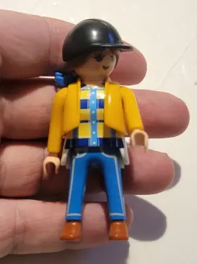 1121d Playmobil Figure Lady Mom Woman Equestrian Horse Riding Ranch Farm Rider With Hat