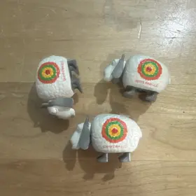 12021411 Playmobil 3 X White Sheep. How To Train Your Dragon From Set 9461. Plastic