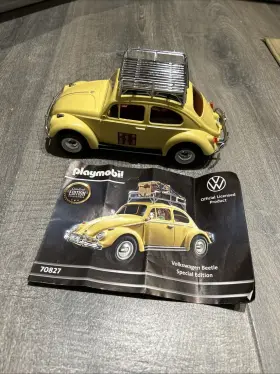 124484 Playmobil 70827 Vw Volkswagen Beetle Yellow Special Edition No Box Incomplete