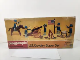 1770 Playmobil Playpeople U.s. Cavalry Vintage 1977 Western New Damaged Box Marx