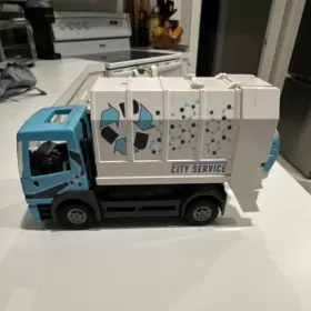 2170885 Playmobil City Service Recycling Truck Blue And White Toy Vehicle