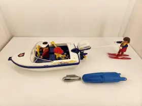 2220rr Playmobil Vintage 1988 Twister Water Ski Boat Playset 90% Complete Non Working