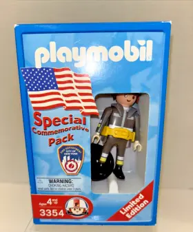 Playmobil 253690335444 2002 Ny Fire Dept. Spec. Commemorative Ltd Edition Fireman Figure