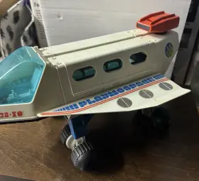 28-xo Playmobil Retro 1980 Vintage Rt Playmospace Spaceship With Figures