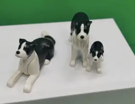 Playmobil 30-66-7432 Border Collie Dog Family Replacement Part - Head Moves