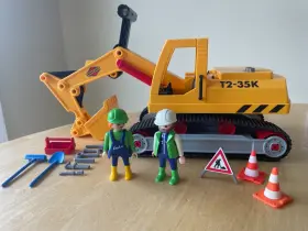 T2-35k Playmobil 3001 Vintage 1998 Excavator Set Including All Accessories