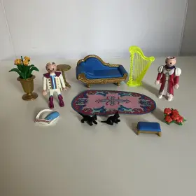 3022 Playmobil Royal Parlor Blue Chaise Lounge King Castle Fairy Tale Read
