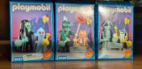 3027 Playmobil 3025 Halloween 3026 Trick Or Treaters - Complete