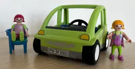 3069 Playmobil Green Car 1999 And 2 People Chair