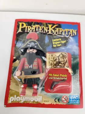 30799742 Playmobil Pirate Captain Figure New Blister Pack With Pistol Map And Saber 2013
