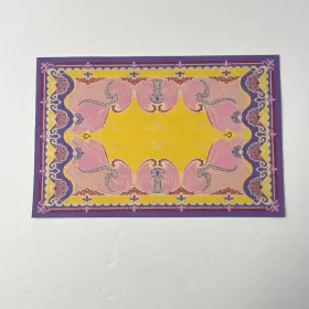 30889140 Playmobil 3019 Carpet Rug Part Pink Yellow Magenta Rectangle