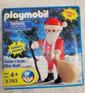 30923642 Playmobil #5793 Santa Claus Set Christmas Holiday 2006 New Bag Stick