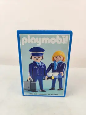 3109 Playmobil Aero Lloyd Airlines Pilot And Stewardess Rare Vtg 1999