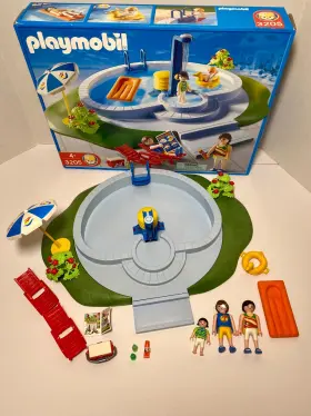 3205 Playmobil Swimming Pool - Complete Set With Box And Manual