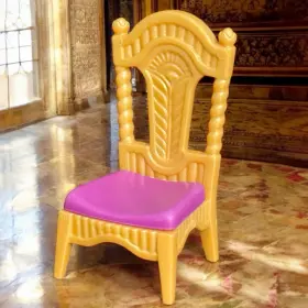 3209740 Playmobil Chair Gold Purple Doll House Dining Room Furniture Carved From 70455