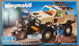 3219 Playmobil Off-road All Terrain Safari Suv Jeep Pickup Truck Mint In Box