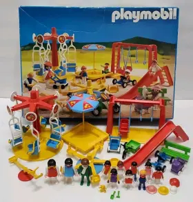 3223 Playmobil Vintage Playground Set 3223. Swing Slide Kids 1987 With Box. Missing Pcs