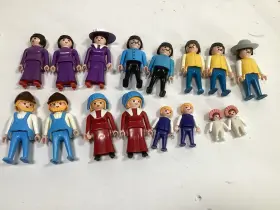 3245-3278 Playmobil 16 Figures From Western Covered Wagon And Stagecoach Sets 3245 3278