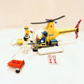 3247 Playmobil Rescue Helicopter 100% Complete Rare