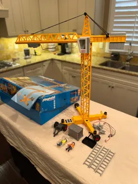 3262 Playmobil #3262 Construction Crane Year 2002 - 99% Complete Working And Tested