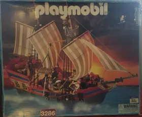 3286 Playmobil Vtg 2000 Big Pirate Flagship Playset With Box Made In Germany
