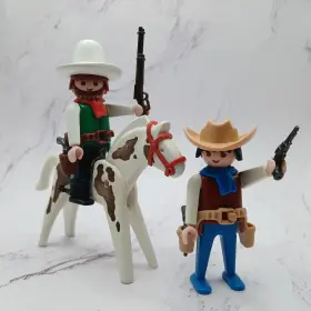 3304 Playmobil Vintage 1974 Old West Playset #3304 Cowboys And Horse - 100% Complete
