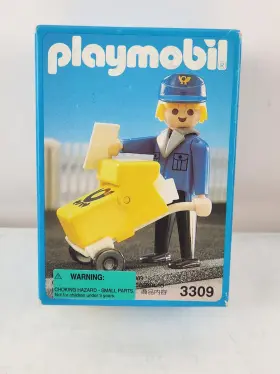 3309 Playmobil Postal Worker Mailman Vintage New 1991
