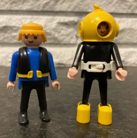 5786 Playmobil 3348 Vintage 1992 Deep Sea Diver Set W Water Rescue Figure