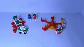 3416 Playmobil Vintage Playground Slide Merry-go-round Lot