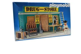 3462 Playmobil Vintage Drug Store 1984 With Box